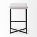 Frodo White Upholstered Barstool