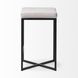 Frodo White Upholstered Barstool
