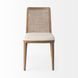 Clara Cream and Brown Performance Fabric Dining Chair