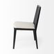 Clara Cream and Black Upholstered Dining Chair