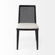 Clara Cream and Black Upholstered Dining Chair