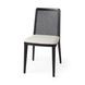 Clara Cream and Black Upholstered Dining Chair