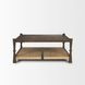 Bondi Dark Brown and Natural Square Coffee Table