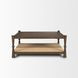 Bondi Dark Brown and Natural Square Coffee Table