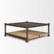 Bondi Dark Brown and Natural Square Coffee Table