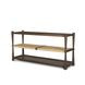Bondi Dark Brown and Natural Rectangular Console Table