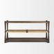 Bondi Dark Brown and Natural Rectangular Console Table