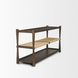 Bondi Dark Brown and Natural Rectangular Console Table