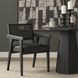 Reid Black Upholstered Dining Armchair