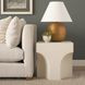 Bunda Ivory Square Concrete Top Accent Table
