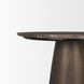 Allyson Dark Brown and Cappuccino 32" Round Marble Top Dining Table
