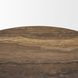 Allyson Dark Brown and Cappuccino 42" Round Marble Top Dining Table