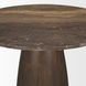 Allyson Dark Brown and Cappuccino 42" Round Marble Top Dining Table