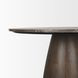 Allyson Dark Brown and Cappuccino 42" Round Marble Top Dining Table