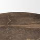 Allyson Dark Brown and Cappuccino 54" Round Marble Top Dining Table