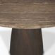 Allyson Dark Brown and Cappuccino 54" Round Marble Top Dining Table