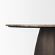 Allyson Dark Brown and Cappuccino 54" Round Marble Top Dining Table