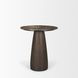 Allyson Dark Brown and Cappuccino 32" Round Marble Top Dining Table