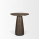 Allyson Dark Brown and Cappuccino 32" Round Marble Top Dining Table