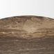 Allyson Dark Brown and Cappuccino 32" Round Marble Top Dining Table