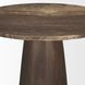 Allyson Dark Brown and Cappuccino 32" Round Marble Top Dining Table