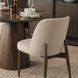 Allyson Dark Brown and Cappuccino 42" Round Marble Top Dining Table