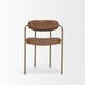 Parker Brown Leather Upholstered Dining Chair
