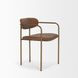 Parker Brown Leather Upholstered Dining Chair