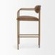 Parker Brown Leather Upholstered Counter Height Stool
