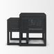 Grier Black Square Nesting Accent Table Set of 2