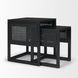 Grier Black Square Nesting Accent Table Set of 2