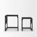 Grier Black Square Nesting Accent Table Set of 2