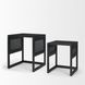 Grier Black Square Nesting Accent Table Set of 2