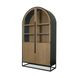 Sloan Light Brown and Black 2 Door Curio Cabinet