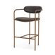 Parker Charcoal Brown Leather Upholstered Counter Height Stool