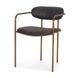 Parker Charcoal and Brown Leather Upholstered Dining Chair