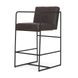 Stamford Charcoal Leather Upholstered Counter Height Stool
