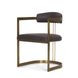 Hollyfield II Charcoal and Brown Leather Upholstered Dining Chair
