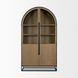 Sloan Light Brown and Black 2 Door Curio Cabinet