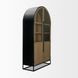 Sloan Light Brown and Black 2 Door Curio Cabinet