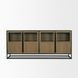 Sloan Light Brown and Black 4 Door Sideboard