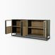 Sloan Light Brown and Black 4 Door Sideboard