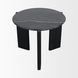 Rumer Black Round Marble Top Side Table