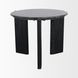 Rumer Black Round Marble Top Side Table