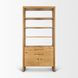 Belford Light Brown 2 Door Open Bookcase