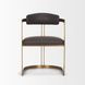 Hollyfield II Charcoal and Brown Leather Upholstered Dining Chair