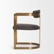 Hollyfield II Charcoal and Brown Leather Upholstered Dining Chair