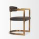 Hollyfield II Charcoal and Brown Leather Upholstered Dining Chair
