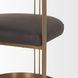 Hollyfield II Charcoal and Brown Leather Upholstered Dining Chair