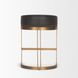 Hollyfield II Charcoal Brown Leather Upholstered Counter Height Stool with Nailhead Trim